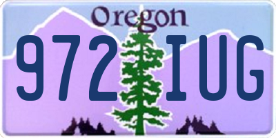 OR license plate 972IUG