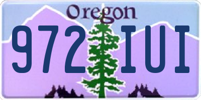 OR license plate 972IUI