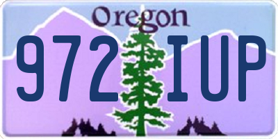 OR license plate 972IUP