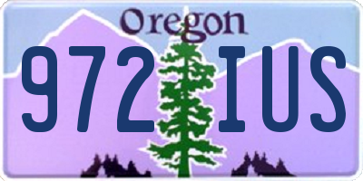 OR license plate 972IUS
