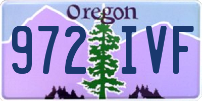 OR license plate 972IVF