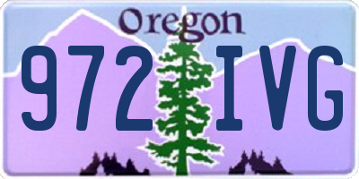 OR license plate 972IVG