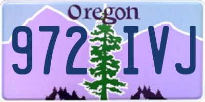 OR license plate 972IVJ