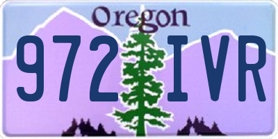 OR license plate 972IVR