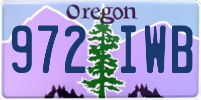 OR license plate 972IWB