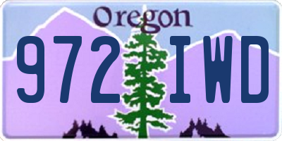 OR license plate 972IWD