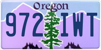 OR license plate 972IWT