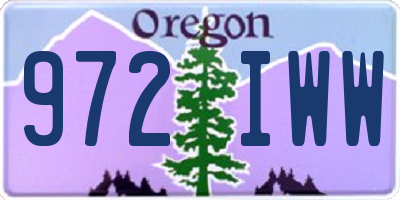 OR license plate 972IWW