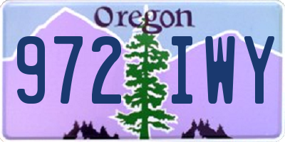 OR license plate 972IWY