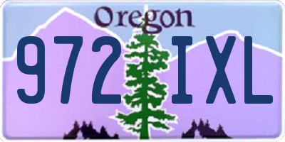OR license plate 972IXL