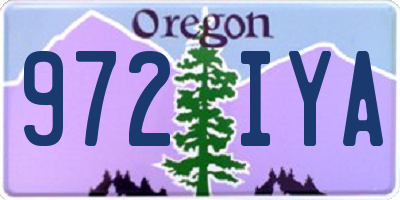 OR license plate 972IYA