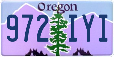 OR license plate 972IYI