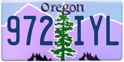 OR license plate 972IYL