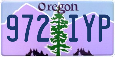 OR license plate 972IYP