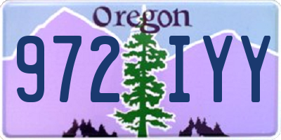 OR license plate 972IYY