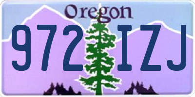 OR license plate 972IZJ