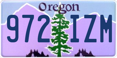 OR license plate 972IZM