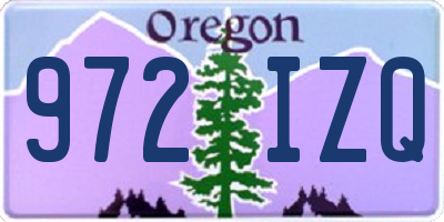 OR license plate 972IZQ
