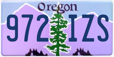 OR license plate 972IZS