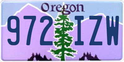 OR license plate 972IZW