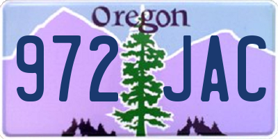 OR license plate 972JAC