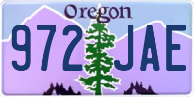 OR license plate 972JAE