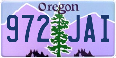 OR license plate 972JAI