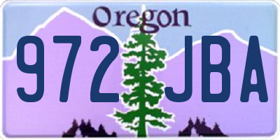 OR license plate 972JBA