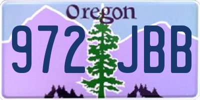 OR license plate 972JBB