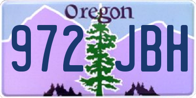 OR license plate 972JBH