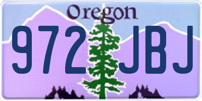 OR license plate 972JBJ