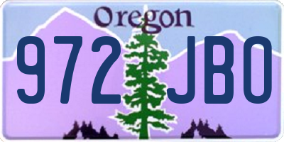 OR license plate 972JBO