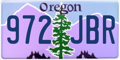 OR license plate 972JBR