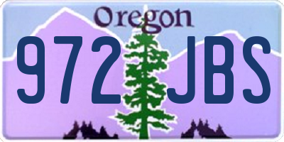 OR license plate 972JBS