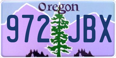OR license plate 972JBX