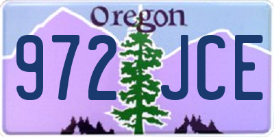 OR license plate 972JCE
