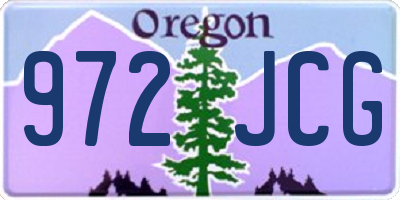 OR license plate 972JCG