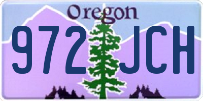 OR license plate 972JCH