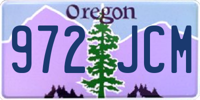 OR license plate 972JCM