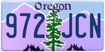 OR license plate 972JCN