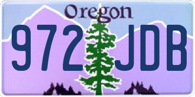 OR license plate 972JDB