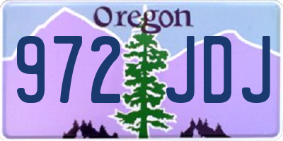 OR license plate 972JDJ