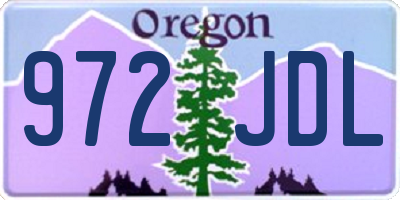 OR license plate 972JDL