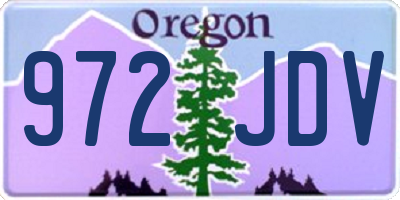 OR license plate 972JDV