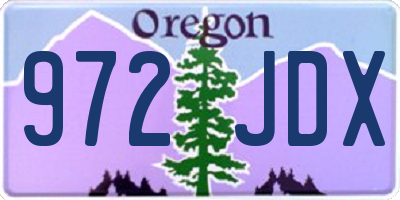 OR license plate 972JDX