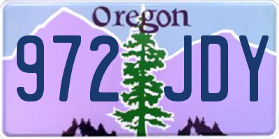 OR license plate 972JDY