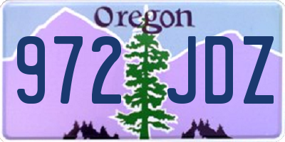 OR license plate 972JDZ