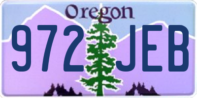 OR license plate 972JEB