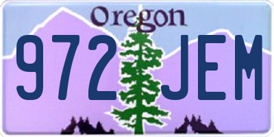 OR license plate 972JEM
