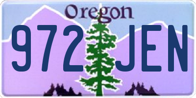 OR license plate 972JEN